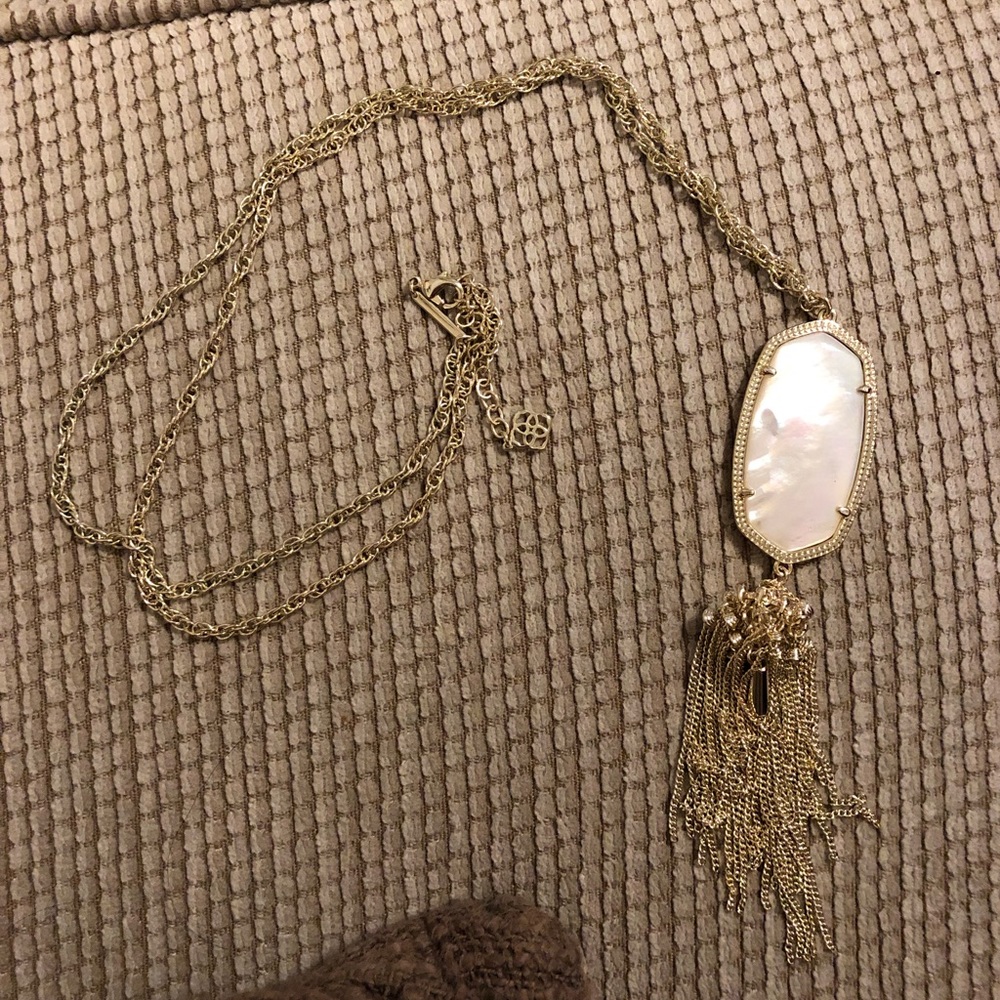 Kendra Scott Gold/Pearl Rayne Tassel Necklace